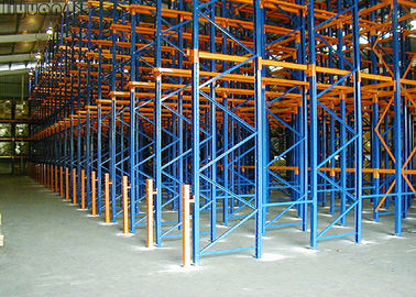 Cold Rolled Steel Drive In Pallet Racking Adjustable Distance 75mm Custom Installation