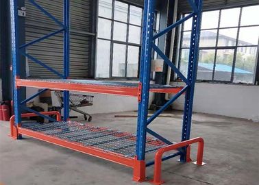 Power Coated Wire Mesh Shelving Systems Boltless Warehouse Pallet Rack Durable