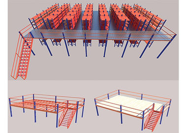 Industrial Shelving Mezzanine Racking System Steel Multi Level  For Warehouse Storage