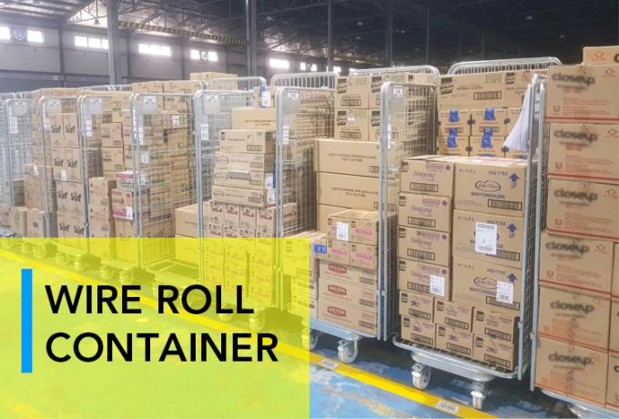 Τραπεζικό πλέγμα από χάλυβα φωλιά ασφαλείας κυλίνδρων κλουβιών τροχός διπλής για αποθήκευση αποθήκης 0